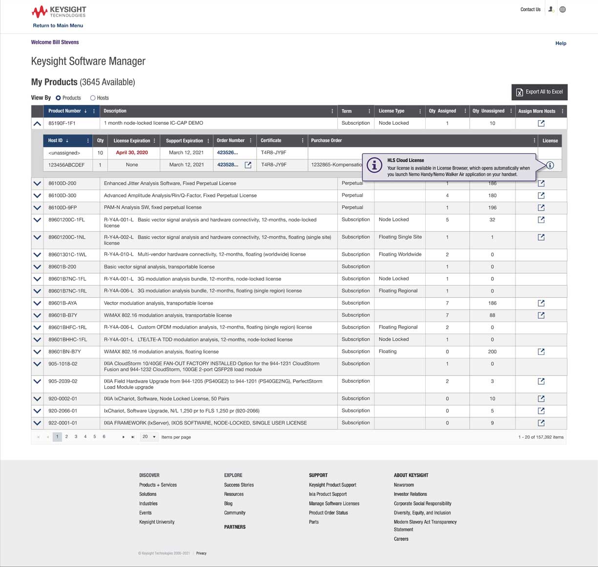 Keysight Enterprise Licensing Portal